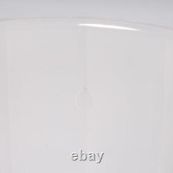 Pair (2) Antique French White Opaline Milk Glass Faceted Bowls with Gilt Monograms