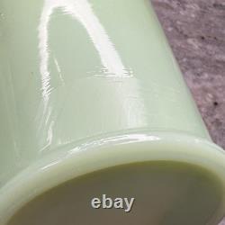 Pair Fire King Jadeite Jadite Green Milk Glass Philbe Wannabe Flat Bottom Mugs