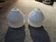 Pair White Milk Glass Acorn Hanging Lamp Shades