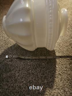 Pair White MILK Glass Acorn Hanging Lamp Shades