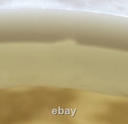 Phoenix Consolidated Glass Poppy Vase White Milk Glass Brown Sculpted 10.5 READ
