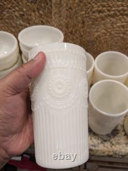 Pioneer Woman Milk Glass Tumblers And Sundae Bowls 6 Each (Local Pickup Only)