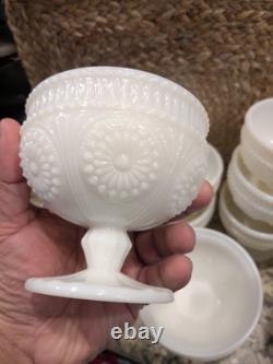 Pioneer Woman Milk Glass Tumblers And Sundae Bowls 6 Each (Local Pickup Only)