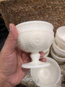 Pioneer Woman Milk Glass Tumblers And Sundae Bowls 6 Each (Local Pickup Only)
