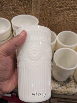 Pioneer Woman Milk Glass Tumblers And Sundae Bowls 6 Each (Local Pickup Only)