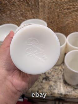 Pioneer Woman Milk Glass Tumblers And Sundae Bowls 6 Each (Local Pickup Only)
