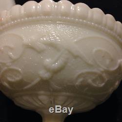 Portieux Milk Glass Chimeres Chimera Covered Compote Comptier With Liner