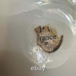 Portieux Vallerysthal PV France White Milk Glass Tall Urn Vase Rare Vintage