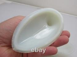 Portieux Vallerysthal Swimming Duck on Nest Covered Dish Milk Glass Vintage