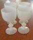 Portieux Vallerysthal White Milk Glass Wine 5 1/8 Tall Mint Conditon Set Of 4