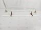 Pr Vintage White Porcelain Milk Glass & Clear Glass Towel Bar Original Hardware