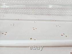 Pr Vintage White Porcelain Milk Glass & Clear Glass Towel Bar Original Hardware