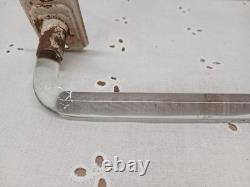 Pr Vintage White Porcelain Milk Glass & Clear Glass Towel Bar Original Hardware
