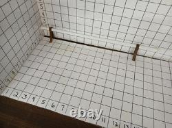 Pr Vintage White Porcelain Milk Glass & Clear Glass Towel Bar Original Hardware