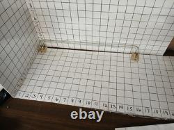 Pr Vintage White Porcelain Milk Glass & Clear Glass Towel Bar Original Hardware