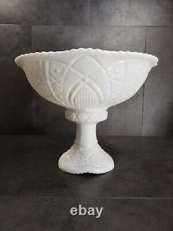 Punch Bowl Set 20 Pieces Thatcher McKee Concord Milk Glass 1950s