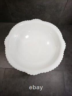 Punch Bowl Set 20 Pieces Thatcher McKee Concord Milk Glass 1950s