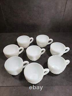 Punch Bowl Set 20 Pieces Thatcher McKee Concord Milk Glass 1950s