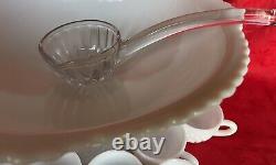 Punch Set Concord Milk Glass by McKee 10 Tall Made In USA