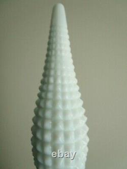 Pure Ice White Retro Vintage Italian Art Milkglass Genie Bottle Decanterstopper