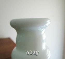 Pure Ice White Retro Vintage Italian Art Milkglass Genie Bottle Decanterstopper