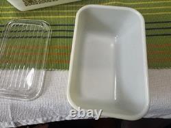 Pyrex 1960s Autumn Floral Verde Refrigerator complete set of 8 Pieces 501-503 B