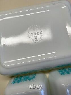 Pyrex AMISH BUTTERPRINT Vintage REFRIGERATOR SET(2)#501, #0502, #0503 + LIDS