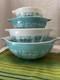 Pyrex Amish Butterprint Cinderella Bowls Complete Set 441-444 (c)