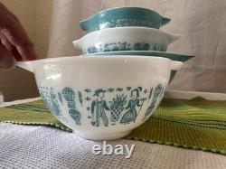 Pyrex Amish Butterprint Cinderella bowls complete set 441-444 (C)