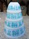 Pyrex Amish Butterprint Turquoise Aqua White Set Of 4 Graduated Mixing Bowls Mcm