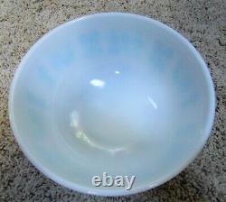 Pyrex Amish Butterprint Turquoise Aqua White Set of 4 Graduated Mixing Bowls MCM