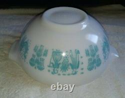 Pyrex Amish Butterprint Turquoise Cinderella Mixing Bowls 441 442 443 444