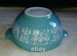 Pyrex Amish Butterprint Turquoise Cinderella Mixing Bowls 441 442 443 444