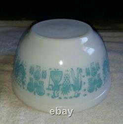 Pyrex Amish Butterprint Turquoise Nesting Mixing Bowl Set 401 402 403 404