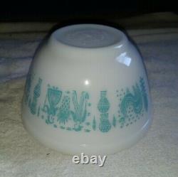 Pyrex Amish Butterprint Turquoise Nesting Mixing Bowl Set 401 402 403 404