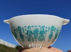 Pyrex Amish Turquoise Butterprint Cinderella Nesting Mixing Bowls Set of 4