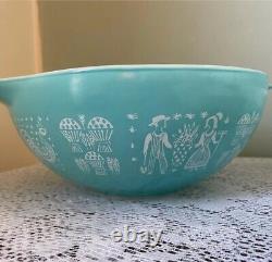 Pyrex Amish Turquoise Teal Butterprint Cinderella Nesting Mixing Bowls Set of 4