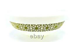 Pyrex Autumn Floral Ovenware, Vintage 1966, 3 Qt. Handles, White/Green