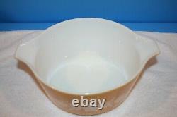 Pyrex BUTTERFLY GOLD Round Casseroles-Set of 4 With Pyrex Lids- 475-B & 473-471