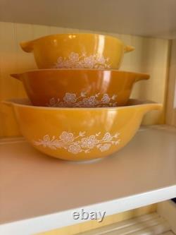 Pyrex Butterfly Gold Redesign Cinderella Bowls 441 442 443 + 474 475 Casseroles