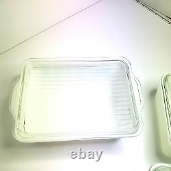 Pyrex Butterprint Amish Refrigerator Set 501, 502, 503 Milk glass with t