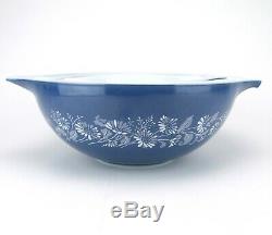 Pyrex Cinderella Mixing Bowl Set 4 Colonial Mist Blue White 441 442 443 444