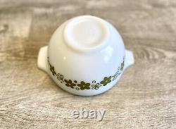 Pyrex Crazy Daisy Spring Blossom Cinderella Nesting Bowls Green White Set of 4