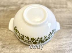Pyrex Crazy Daisy Spring Blossom Cinderella Nesting Bowls Green White Set of 4