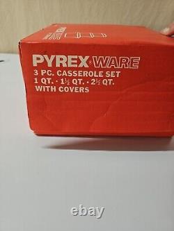 Pyrex Friendship 480-45 3 Casserole Set 473 474 475 NEW WITH BOX