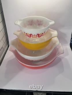 Pyrex Friendship Nesting Cinderella Mixing Bowls Full Set 441, 442, 443 & 444