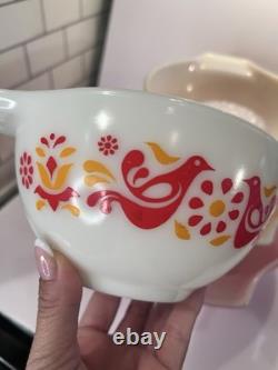 Pyrex Friendship Nesting Cinderella Mixing Bowls Full Set 441, 442, 443 & 444