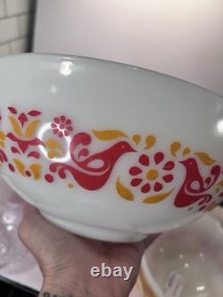 Pyrex Friendship Nesting Cinderella Mixing Bowls Full Set 441, 442, 443 & 444