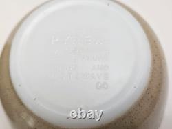 Pyrex Homestead Mixing Bowl Complete Set of 4 Tan & Blue Nesting 401 402 403 404