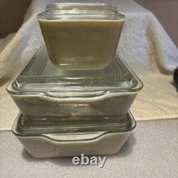Pyrex Homestead Refrigerator Dish Complete set of 4 with Lids